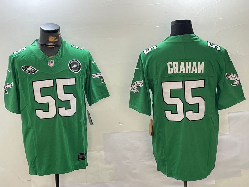 Men Philadelphia Eagles #55 Graham Green Throwback 2024 Nike Vapor Limited NFL Jersey style 3->philadelphia eagles->NFL Jersey